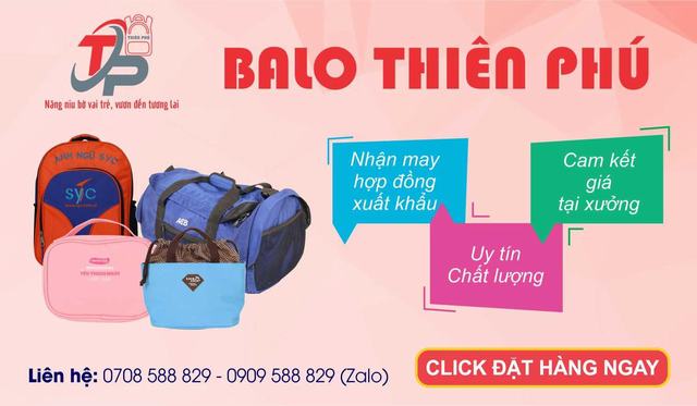 Xưởng may BALO xuất khẩu chất lượng SỐ 1, giá gốc TPHCM