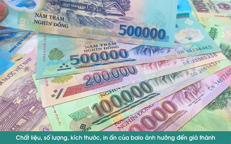 chất lượng, số lượng, kích thước, in ấn ảnh hưởng đến giá thành balo mầm non