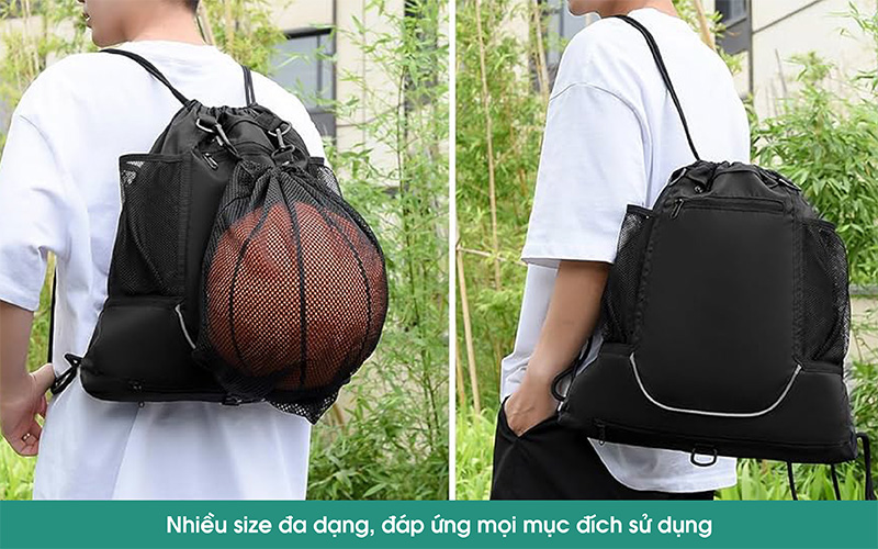 Kích thước balo dây rút đa dạng đáp ứng mọi nhu cầu sử dụng