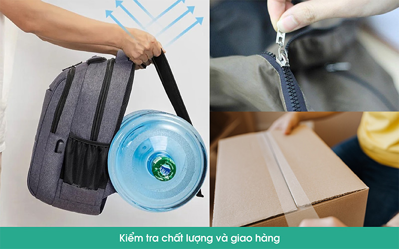 Kiểm Tra Chất Lượng & Giao Hàng balo học sinh 