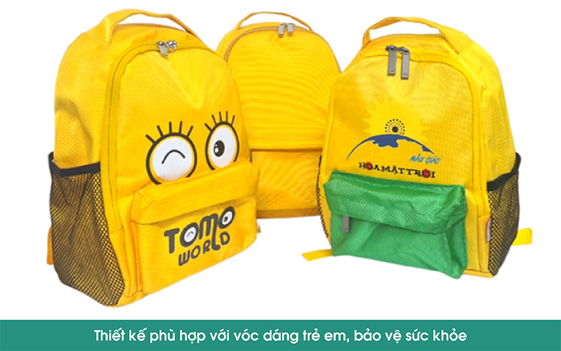 thiết kế balo mầm non phù hợp với vóc dáng của trẻ 