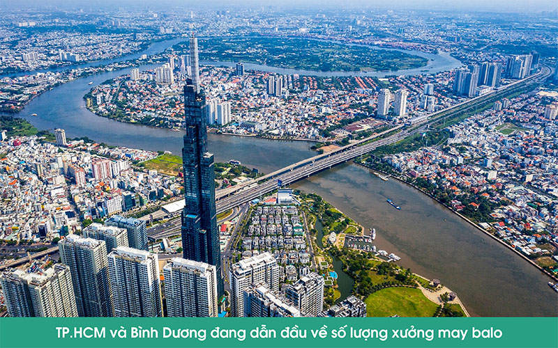 Tphcm và Bình Dương dẫn đầu về số lượng xưởng may balo