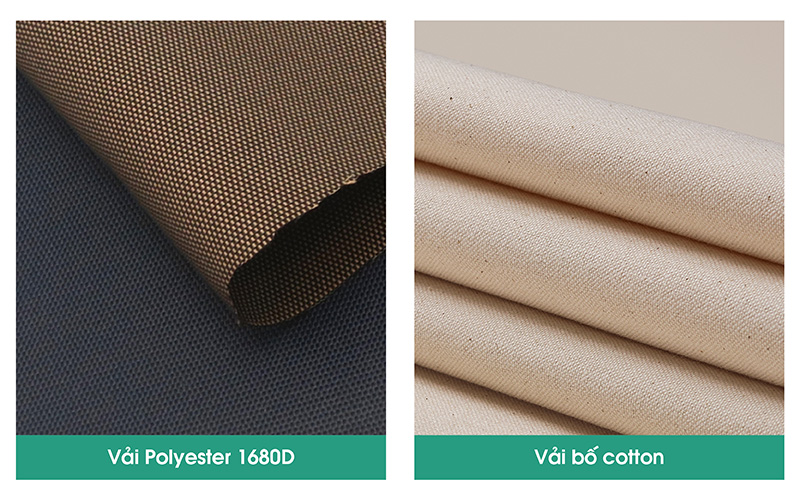 Vải Polyester 1680D và vải bố cotton