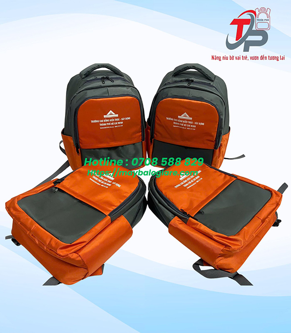 BALO HỌC SINH IN LOGO TRƯỜNG CAO ĐẲNG KIẾN TRÚC - XÂY DỰNG TP.HCM