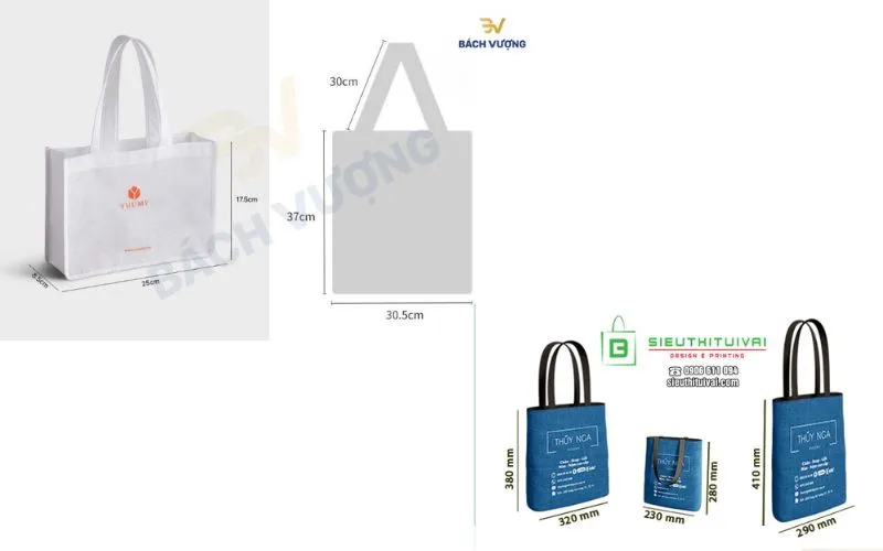 I. Hiểu Rõ Về Kích Thước Túi Vải Không Dệt
